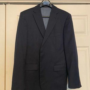 BOSS Hugo Boss Blue w/ Gray Pinstripe Wool 2 Button/Vent Blazer Mens Size 40R